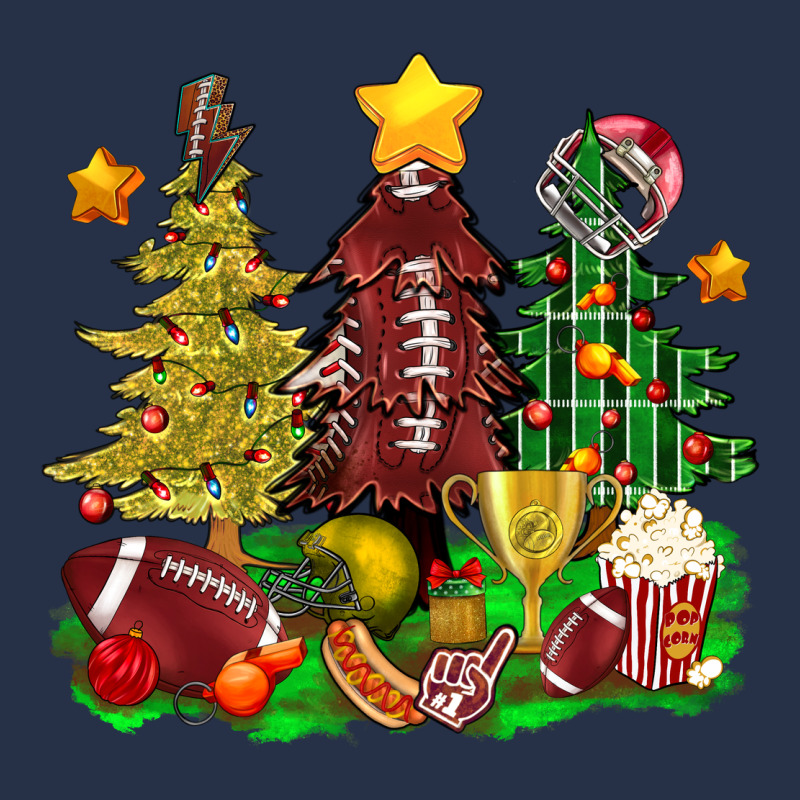 Christmas With American Football Trees Bbs Premium Hoodie by BundleAndBundleShop | Teevron
