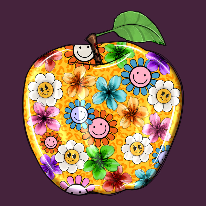 Colorful Flora Apple Teacher Premium Tee by NancyCooperArtShop | Teevron