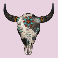 Cowhide Bull Skull Ladies Tee | Teevron