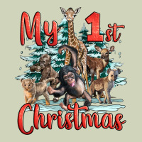 My First Christmas Baby Safari Animals Heavyweight Hoodie | Teevron