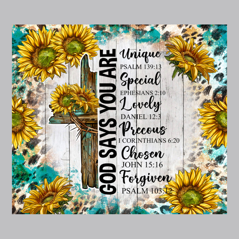 God Says You Are With Sunflower Long Sleeve Tee by TumblerDesignByShophia | Teevron
