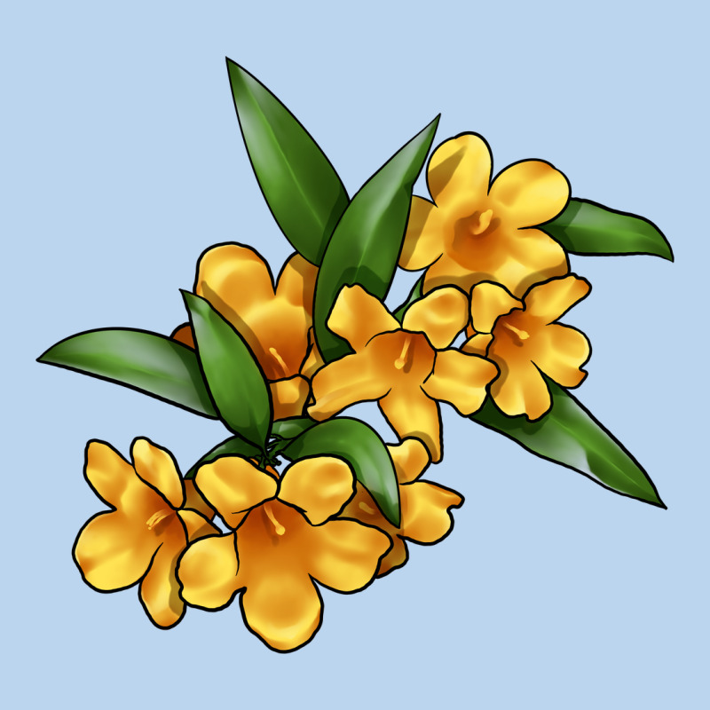 Yellow Jessamine Flower Illustrations Classic Tee by LillyAllenDesigns | Teevron