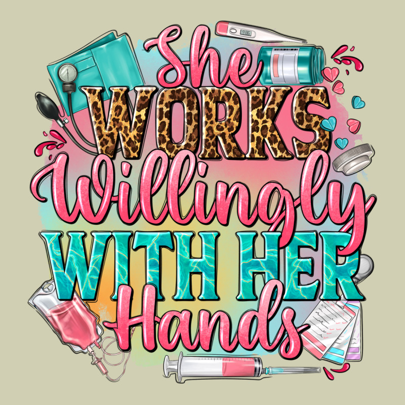 She Works Willingly With Her Hands Heavy Core Tee by NancyCooperArtShop | Teevron