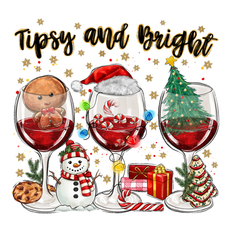 Tipsy And Bright Christmas Premium Tee by MaliasSmallBusiness | Teevron