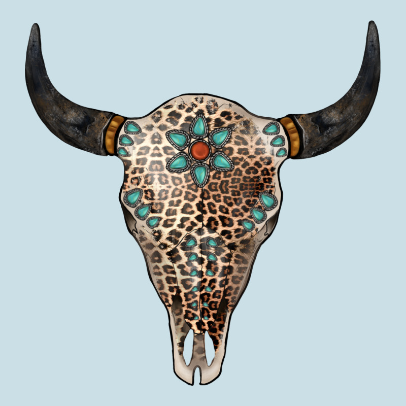 Leopard Bull Skull Ladies Tee by Jasminsmagicworld | Teevron
