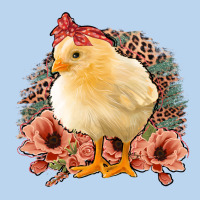 Chick With Flowers Leopard Background Classic Tee | Teevron