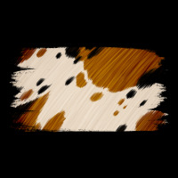 Cowhide Black And Light Brown Brushstroke Ladies Tee | Teevron