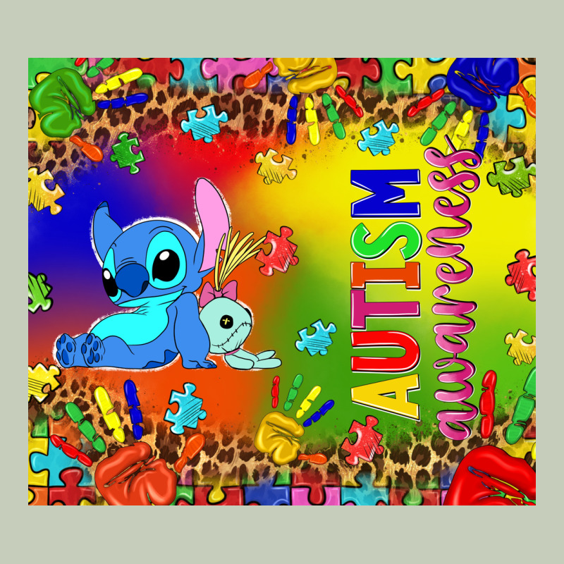 Autism Awareness With Stitch Tumbler Long Sleeve Tee by TumblerDesignByShophia | Teevron