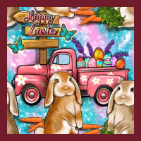 Easter Bunny With Truck Seamless Pattern Zipper Hoodie | Teevron