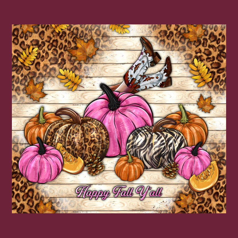 Happy Fall Y'all Cowgirl Long Sleeve Tee by TumblerDesignByShophia | Teevron