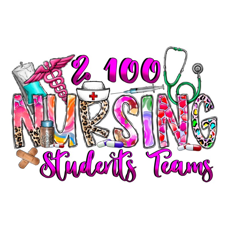 100 Nursing Students Teams Premium Sweatshirt by CowhideDigitalArt | Teevron