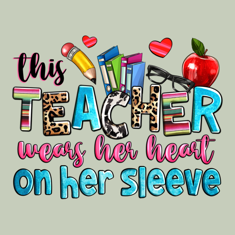 This Teacher Wears Her Her On Her Sleeve Ladies Tee by NancyCooperArtShop | Teevron