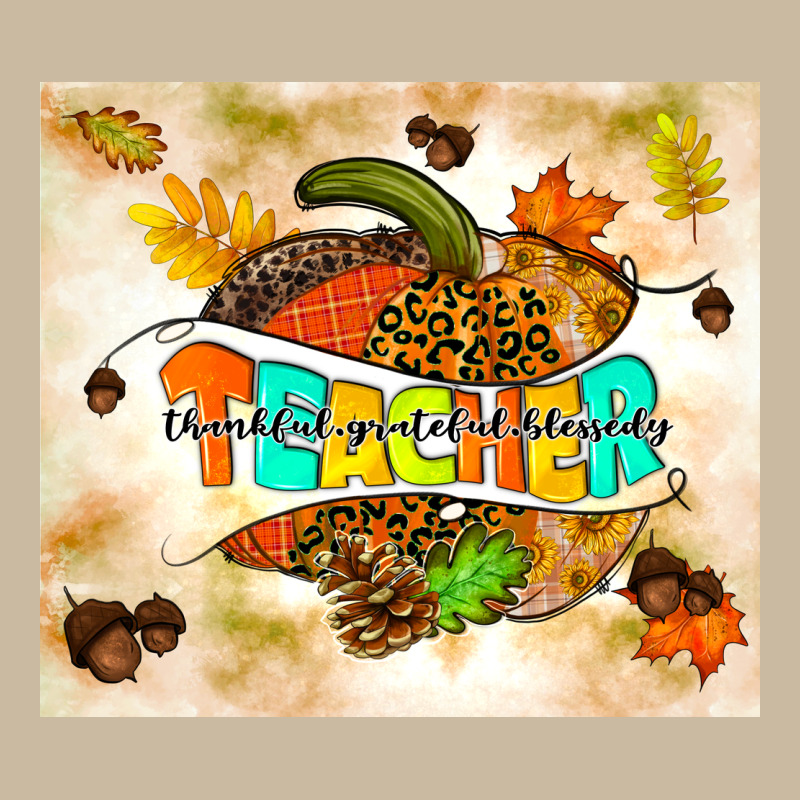 Fall Teacher Pumpkin Long Sleeve Tee by TumblerDesignByShophia | Teevron