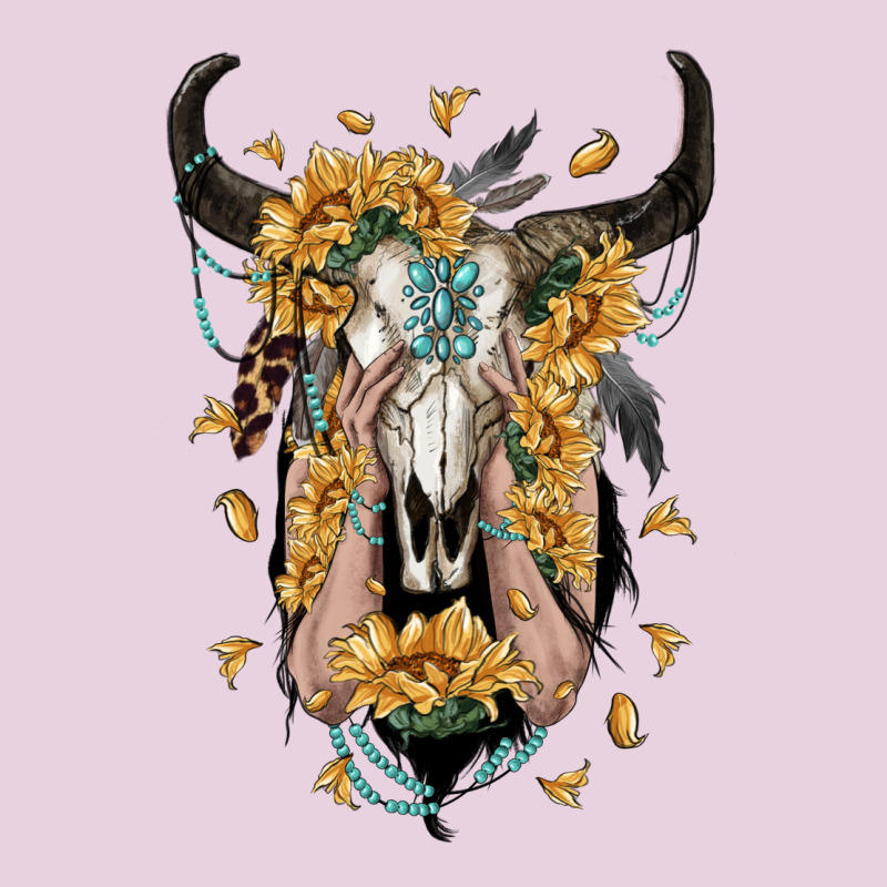 Sunflower Boho Bull Skull With Hands Classic Tee by RanaPortraitStore | Teevron