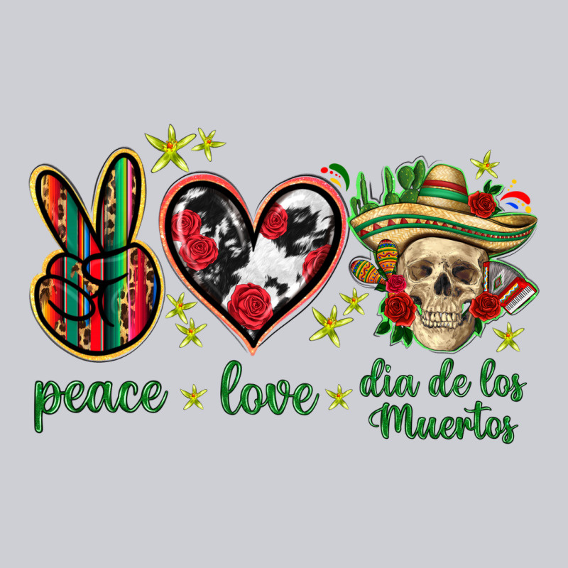 Peace Love Dia De Los Muertos Mexico Heavyweight Sweatshirt by HowdyJamesFarm | Teevron
