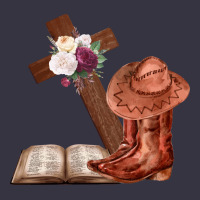Boots With Bible And Cross Vintage Hoodie | Teevron