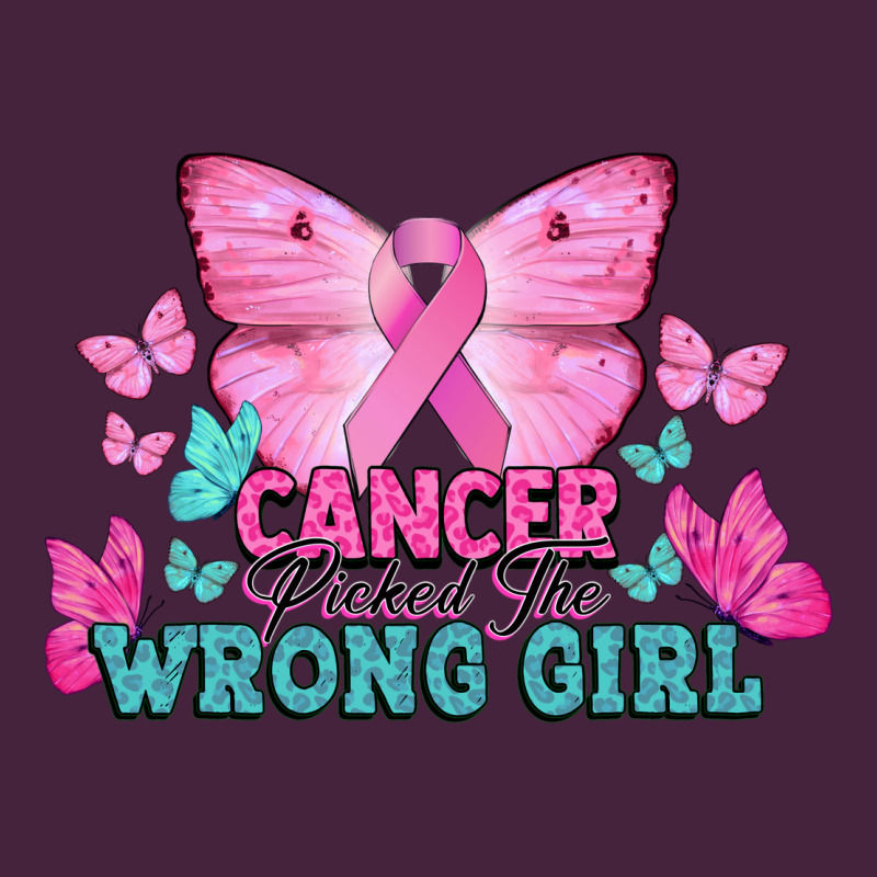 Cancer Picked The Wrong Girl Cancer Awareness Long Sleeve Tee by HowdyJamesFarm | Teevron