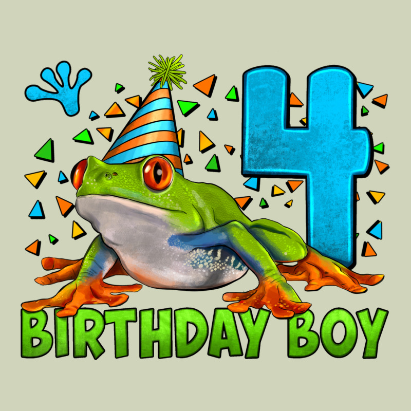 Birthday Boy Frog Age 4 Heavyweight Hoodie by LillyAllenDesigns | Teevron