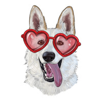 White shepherd with love glasses | Teevron
