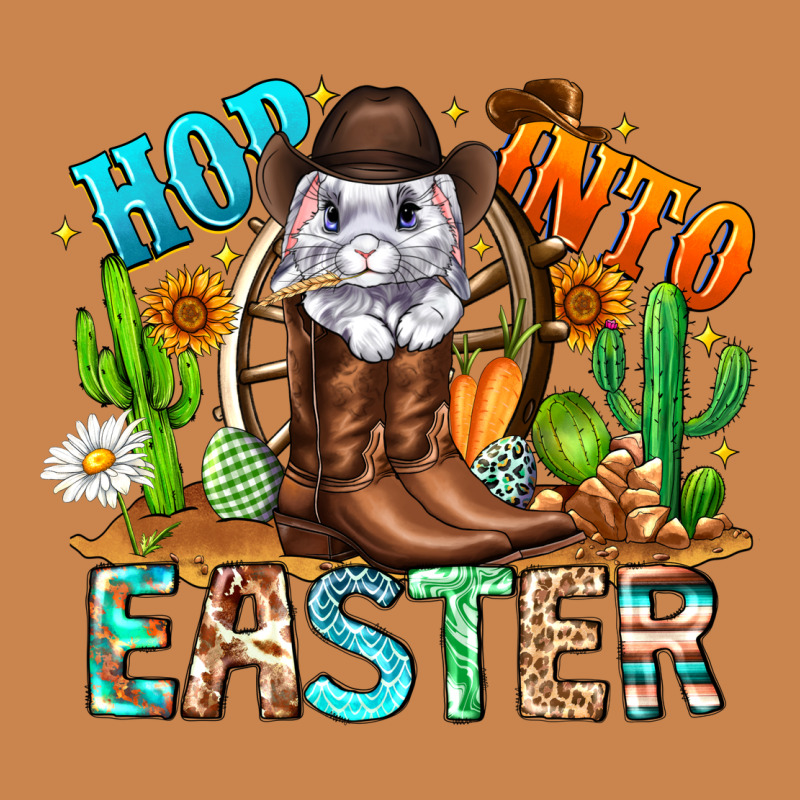 Hop Into Easter Bunny Western Heavyweight Hoodie by CowhideDigitalArt | Teevron