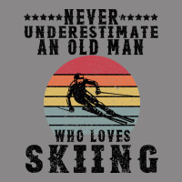Never Underestimate An Old Man Who Loves Skiing Vintage Tee | Teevron
