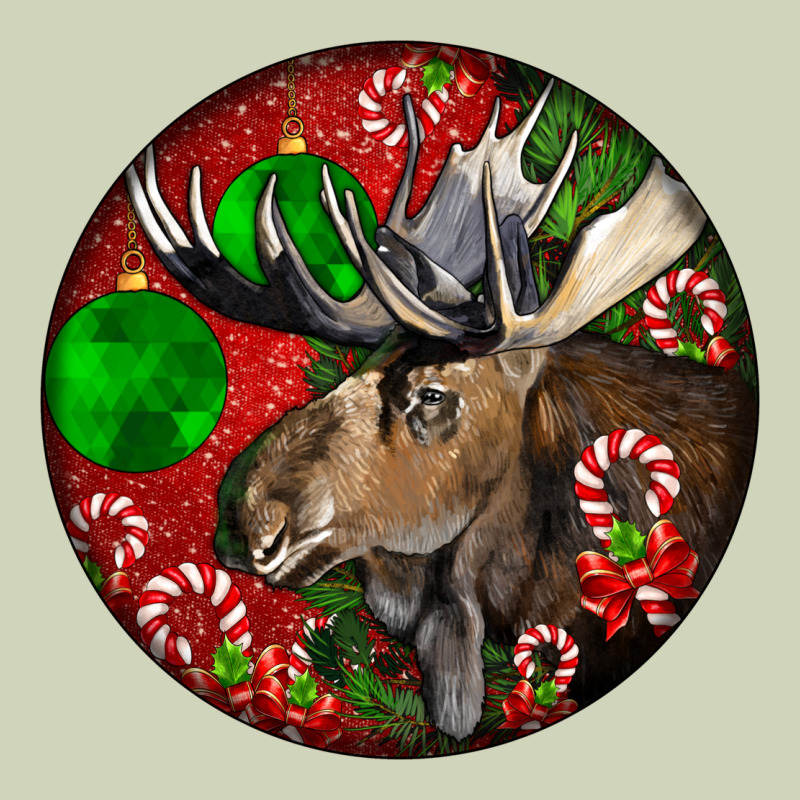 Moose Buck Deer Christmas Heavyweight Hoodie by LillyAllenDesigns | Teevron