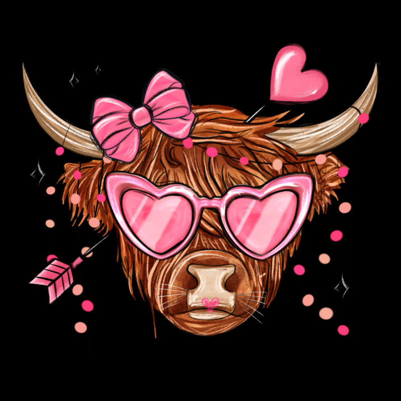 Valentines Day Long Haired Cow Heavy Core Tee by MaliasSmallBusiness | Teevron