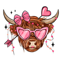 valentines day long haired cow | Teevron