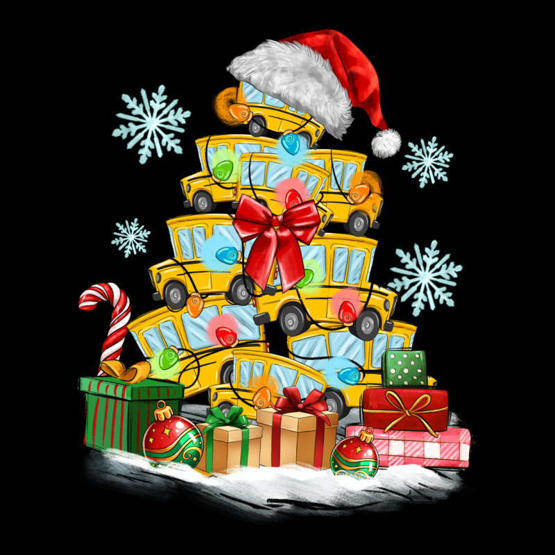 Christmas Tree With School Bus Premium Tee by MaliasSmallBusiness | Teevron
