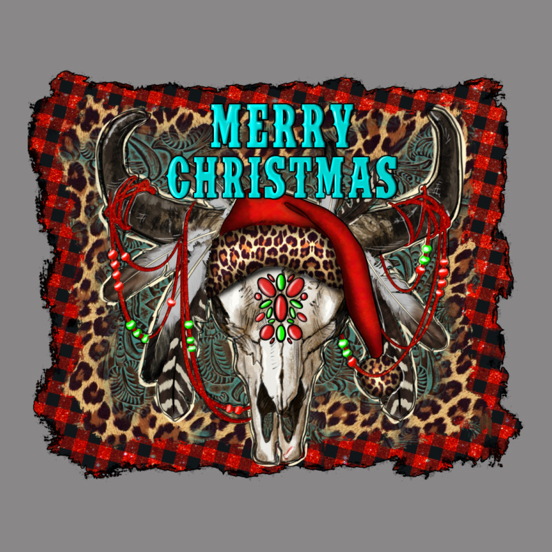 Merry Christmas Bull Skull Vintage Tee by RanaPortraitStore | Teevron