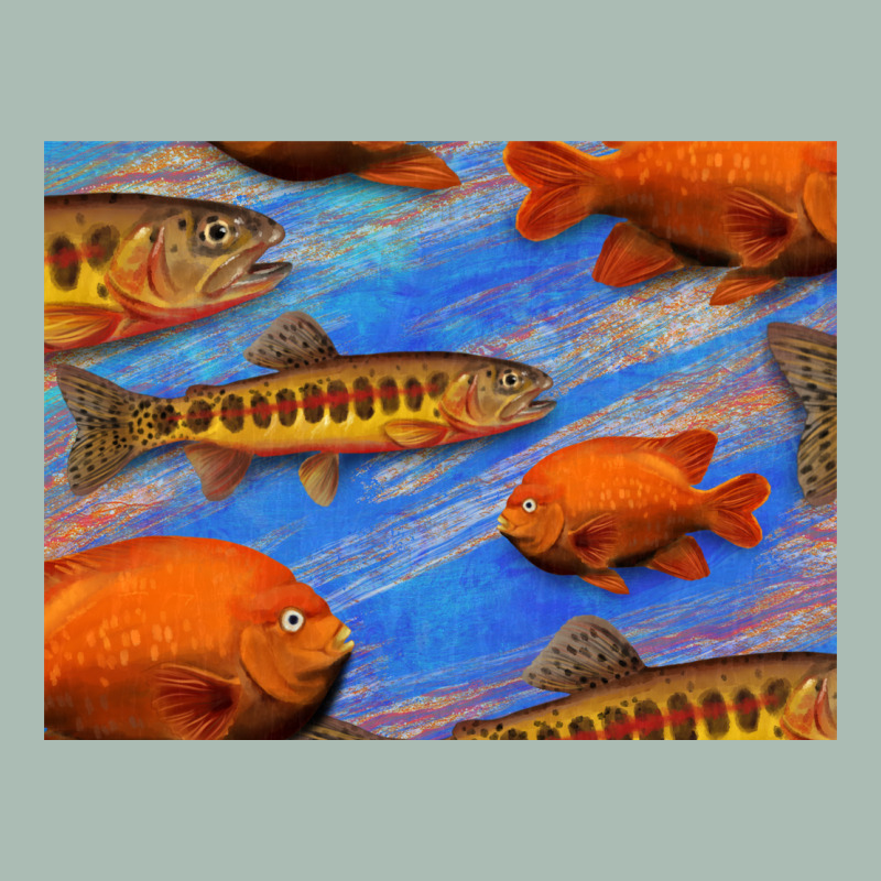 California Golden Trout Garibaldi Fish Background Classic Tee by Bettercallsaul | Teevron