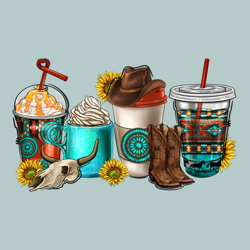 Western Coffee Cups Heavy Core Tee by NancyCooperArtShop | Teevron