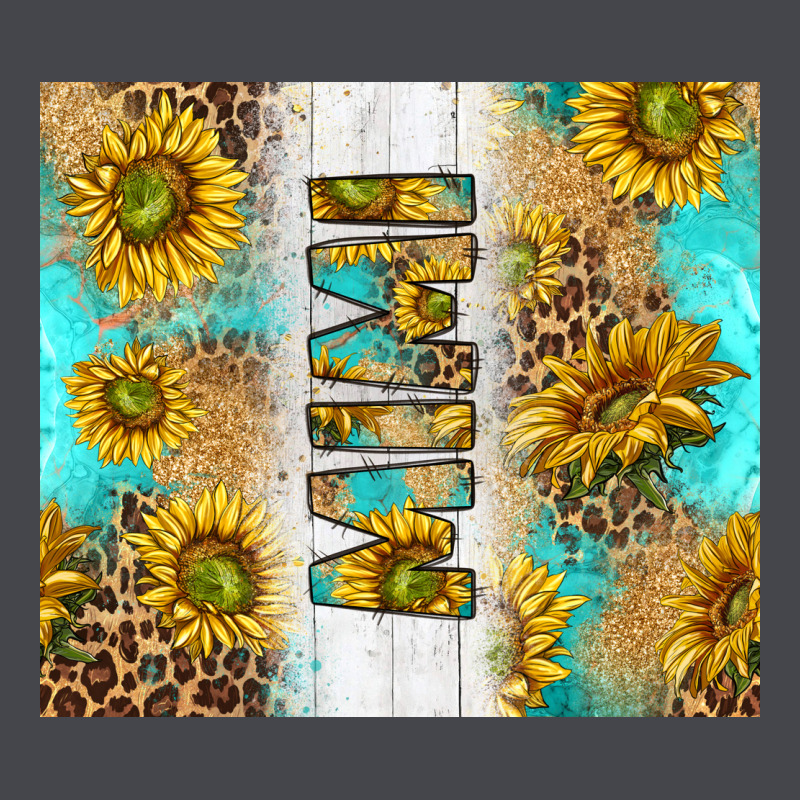 Western Mother's Day Mimi With Turquoise And Sunflowers And Leopard Tu Long Sleeve Tee by TumblerDesignByShophia | Teevron