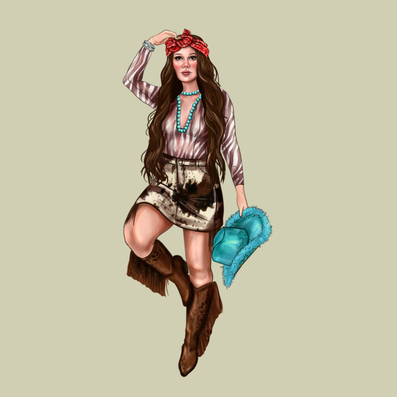 Western Cowgirl Heavy Core Tee by NancyCooperArtShop | Teevron