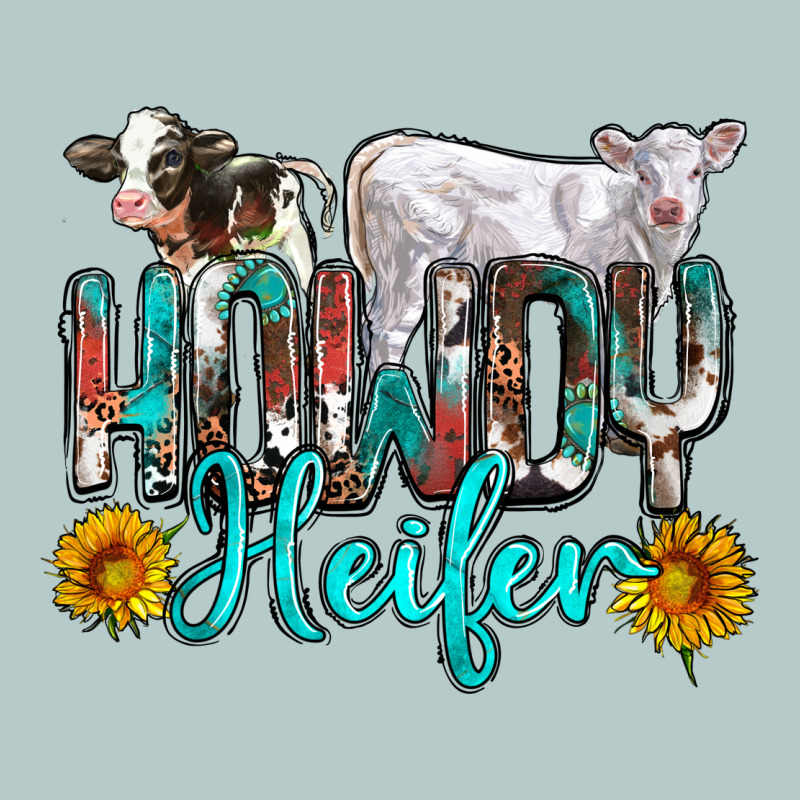 Western Howdy Heifer Heavy Core Tee by NancyCooperArtShop | Teevron