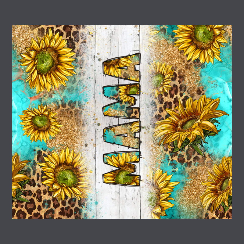 Western Mother's Day Mama With Turquoise And Sunflowers And Leopard Tu Long Sleeve Tee by TumblerDesignByShophia | Teevron