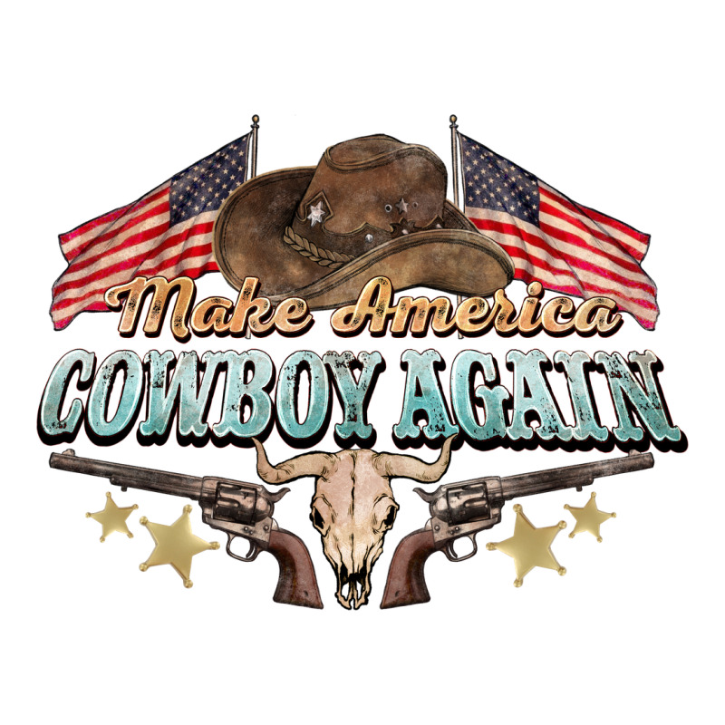 Make America Cowboy Again Ladies Tee by NancyCooperArtShop | Teevron