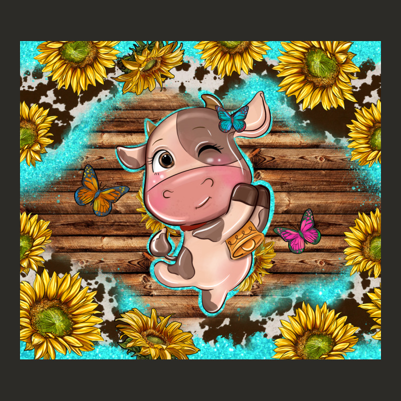 Western Cute Cow With Sunflower Heavy Core Tee by NancyCooperArtShop | Teevron