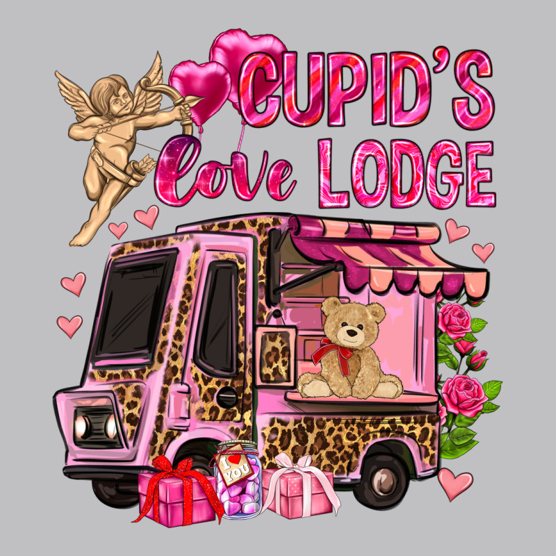 Cupid's Love Lodge With Truck Valentine's Day Long Sleeve Tee by HowdyJamesFarm | Teevron