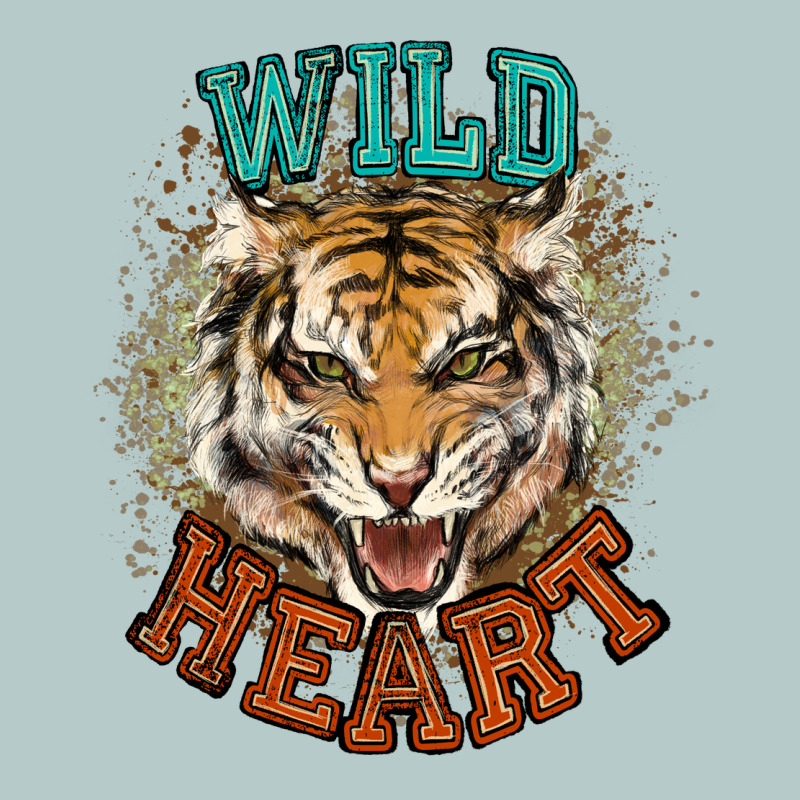 Wild Heart Tiger College Western Heavy Core Tee by NancyCooperArtShop | Teevron