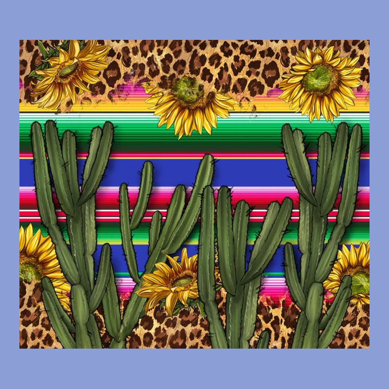 Western Desert With Leopard And Sunflowers Tumbler Tbs Long Sleeve Tee by TumblerDesignByShophia | Teevron