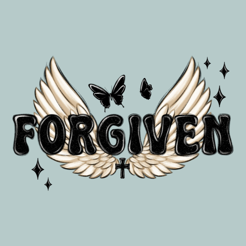 Forgiven Christian Angel Wings Heavy Core Tee by MaliasSmallBusiness | Teevron