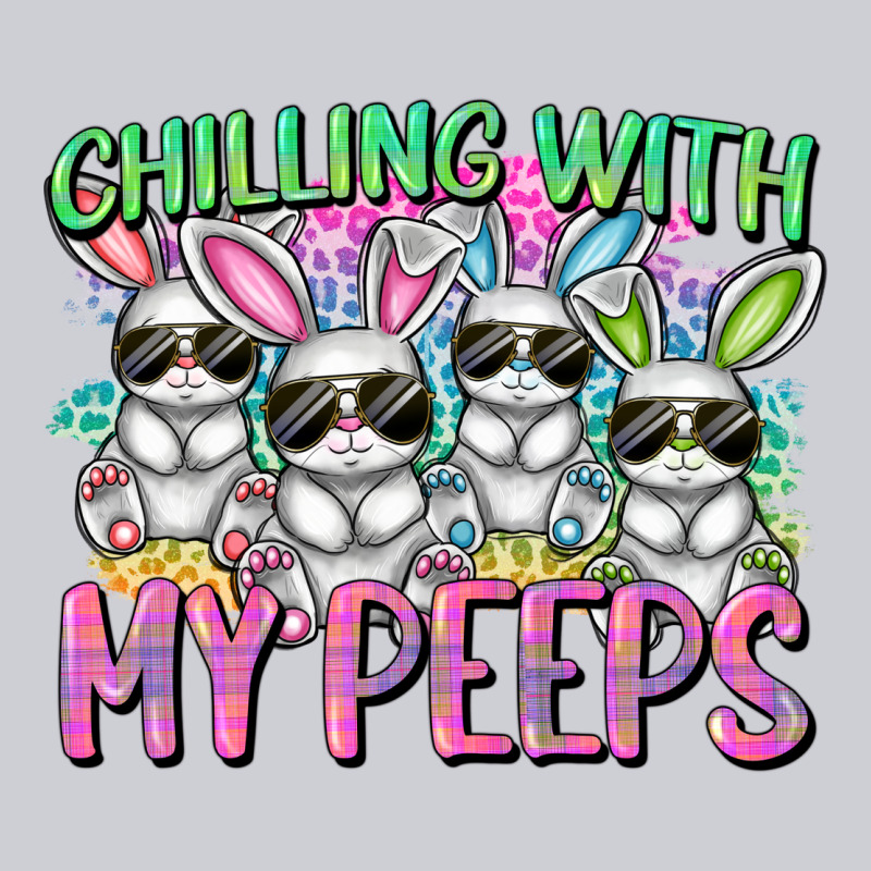 Chilling With My Peeps Easter Bunnies Heavyweight Sweatshirt by CowGirlArtShop | Teevron