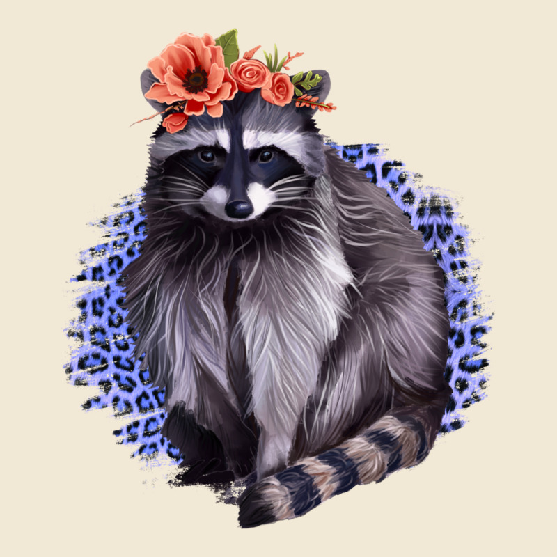 Classy But A Little Thrashy Racoon With Flowers Ladies Tee by Jasminsmagicworld | Teevron