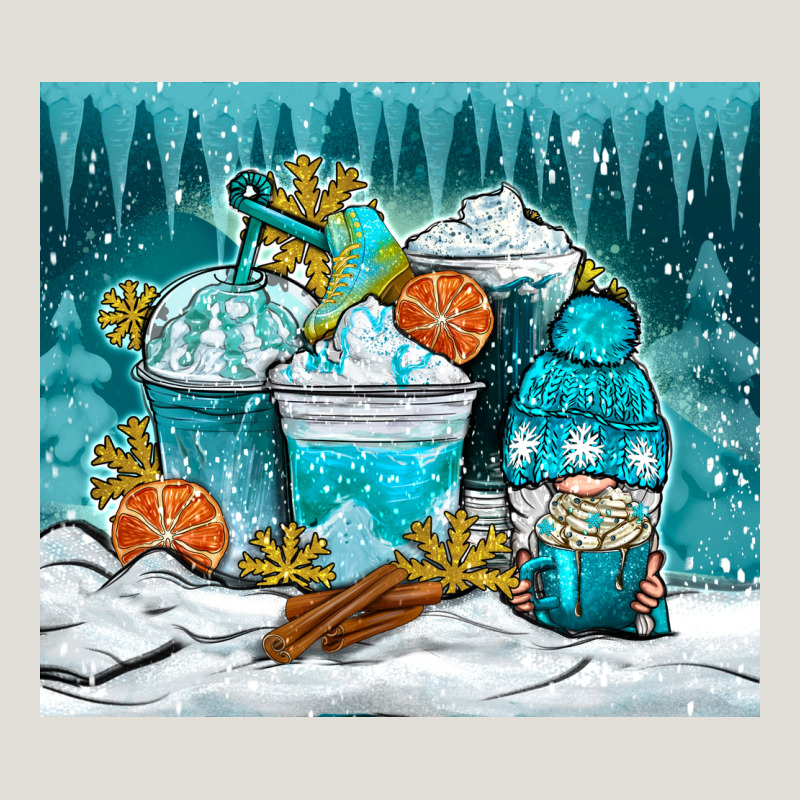 Winter Coffee Cups With Gnome Heavy Core Tee by NancyCooperArtShop | Teevron