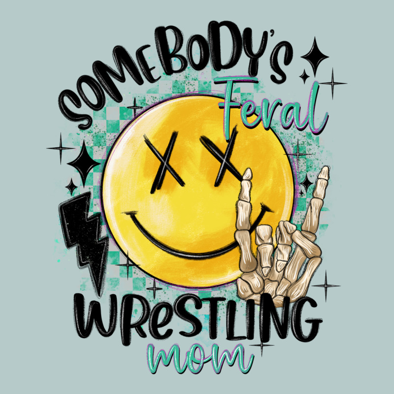 Somebody's Feral Wrestling Mom Heavy Core Tee by MaliasSmallBusiness | Teevron
