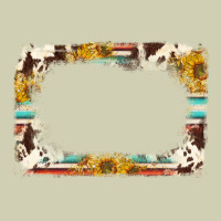 Western Serape Sunflower Background Frame Heavy Core Tee | Teevron