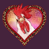 Valentines Day Rooster With Leopard Heart Premium Tee | Teevron