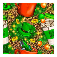 coffee cups st. patrick's day with leopard seamless pattern bbs | Teevron