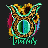Taurus Zodiac Sign Sunflower Leopard Serape Classic Tee | Teevron